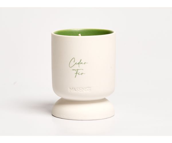 شمعة معطرة من السيراميك الأبيض البسيط...