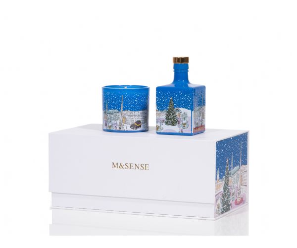 طقم هدايا مجموعة شمعة وموزع عطر مجموعة...